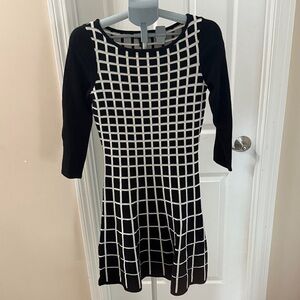 Ralph Lauren Black and White Checkered Dress S NWOT